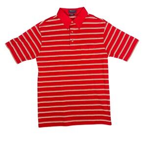 Vintage Hathaway For‎ Jack Nicklaus Red Striped Polo Shirt Mens Large Golf